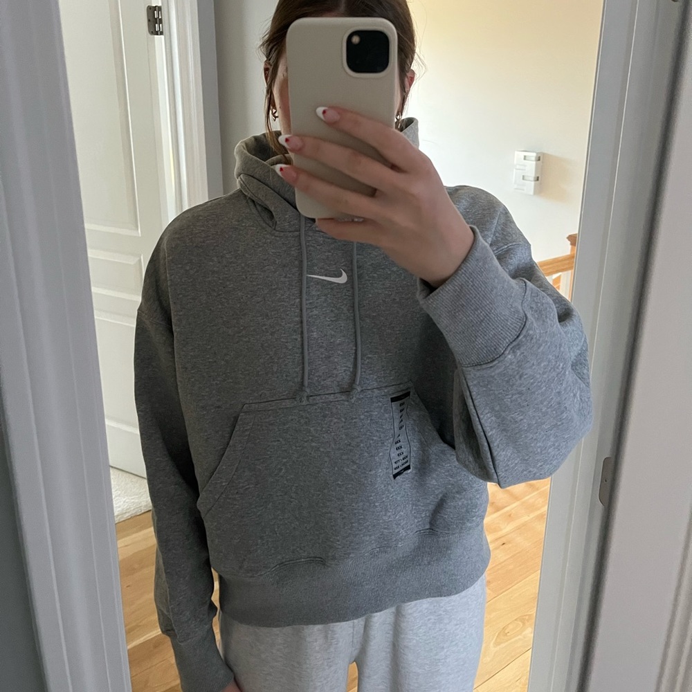 Grey Nike Hoodie Sweatshirt